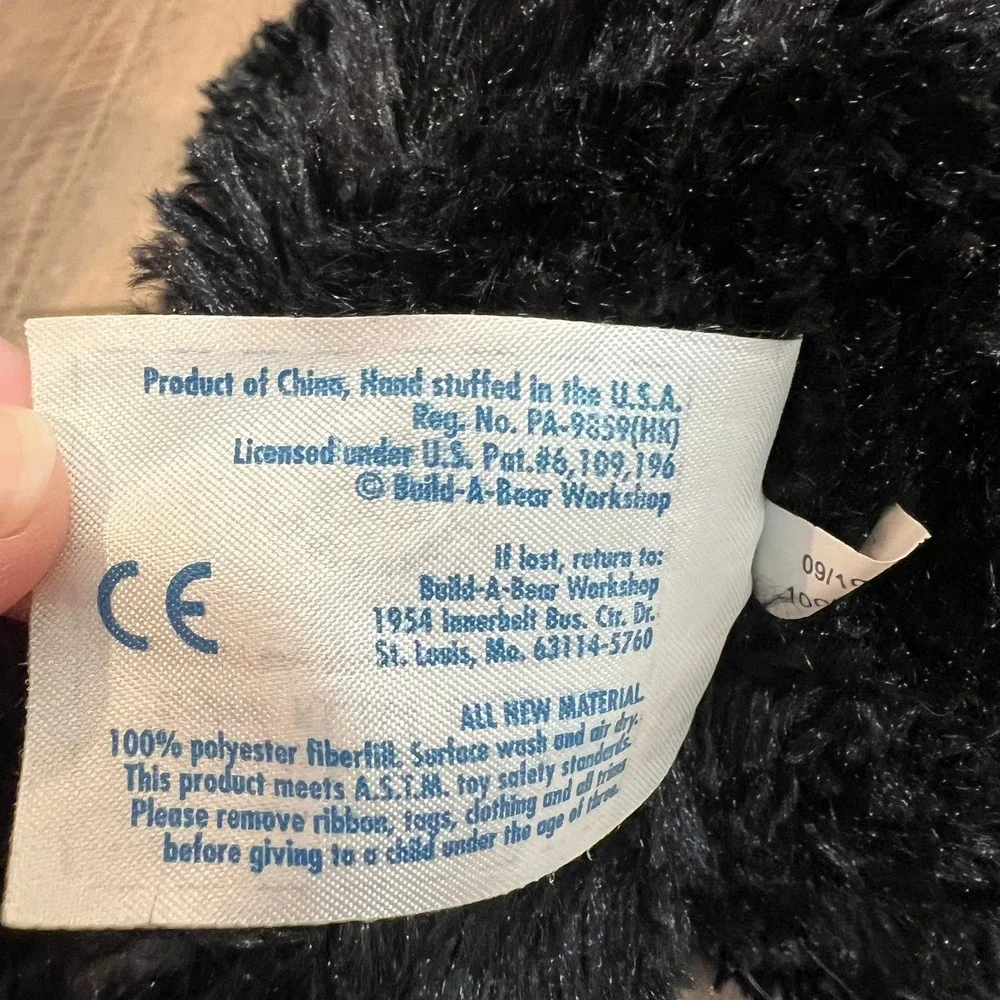 Build-a-bear Black teddy‎ bear stuffed animal